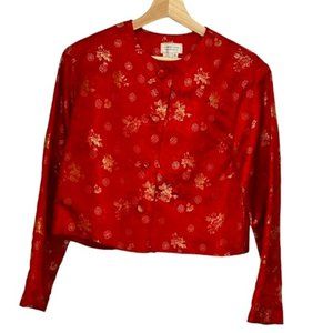 VINTAGE 1980s Garbolino Chinese Silk Blazer size S
